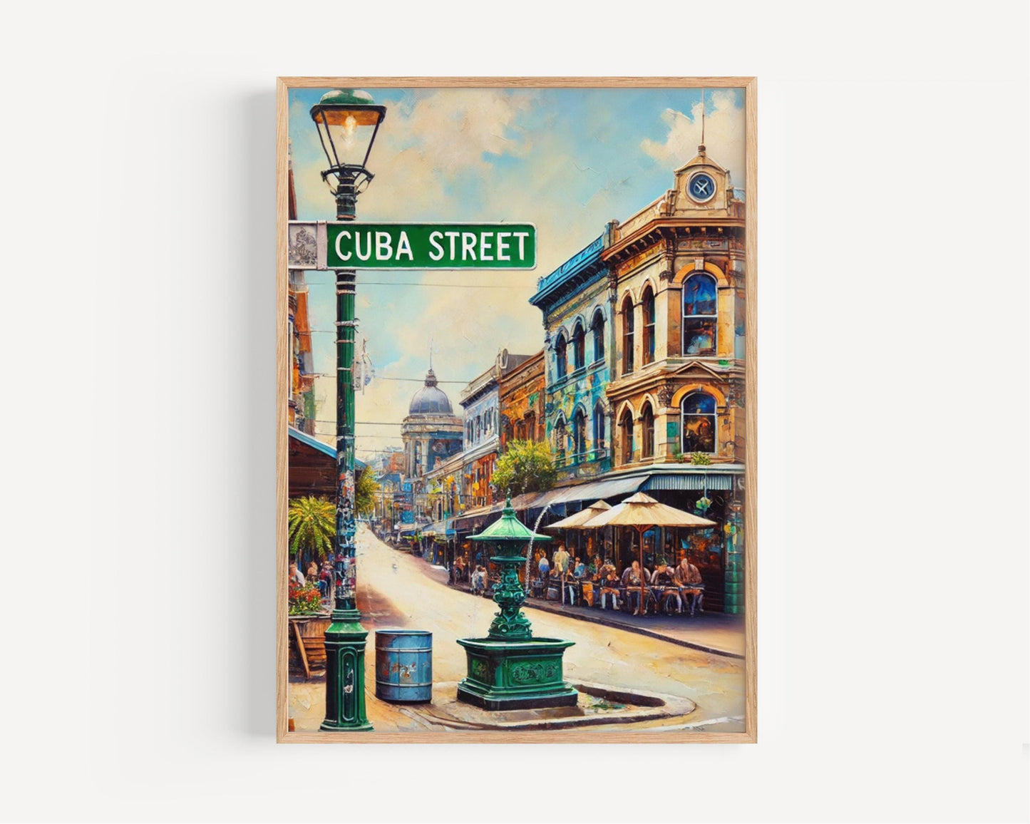 Cuba Street Art Print: Bohemian Wellington, New Zealand Travel Poster