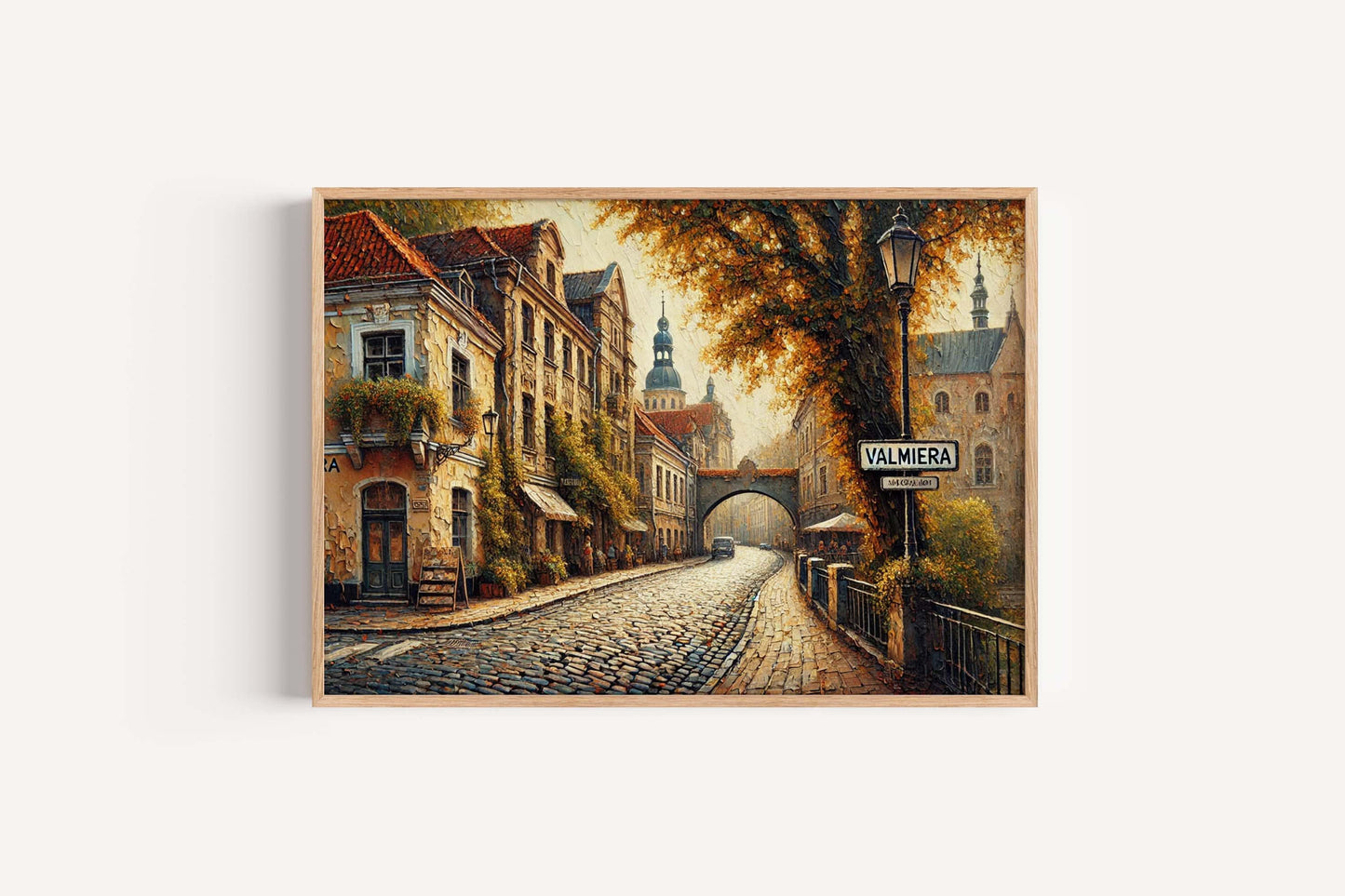 Valmiera Latvia Art Print: Baltic Folk Art Travel Souvenir