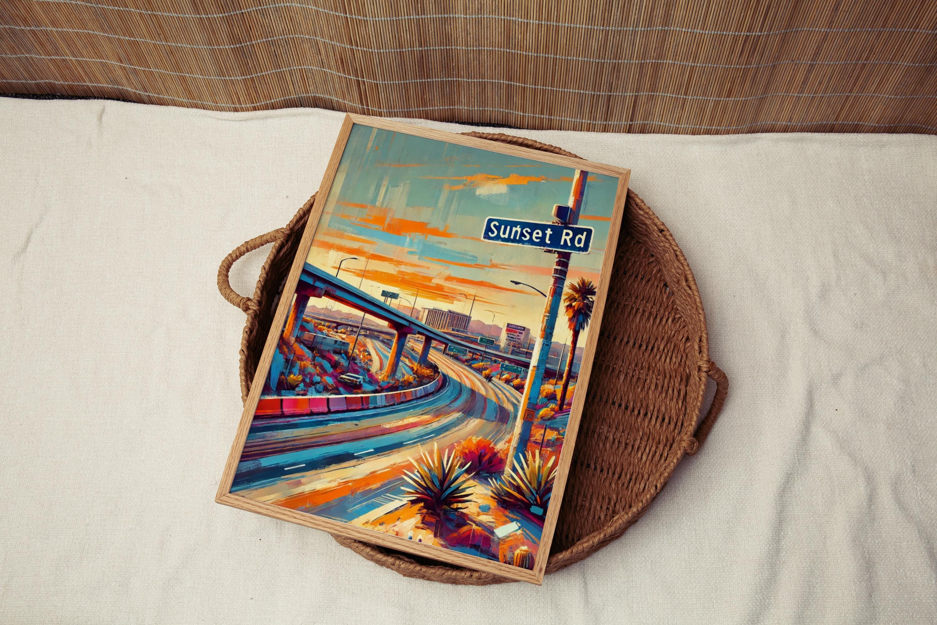 Sunset Road Print - Las Vegas, Nevada, USA