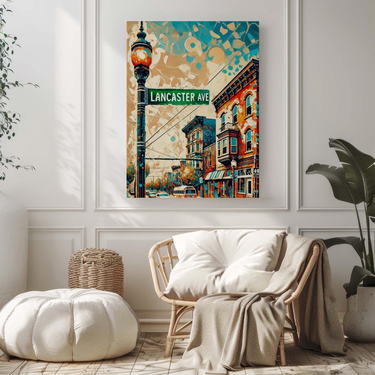 Lancaster Ave Print - Philadelphia Wall Art, Philly Travel Poster, Housewarming Gift, PA Artwork, Lancaster Avenue Decor