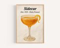 Sidecar Cocktail Print