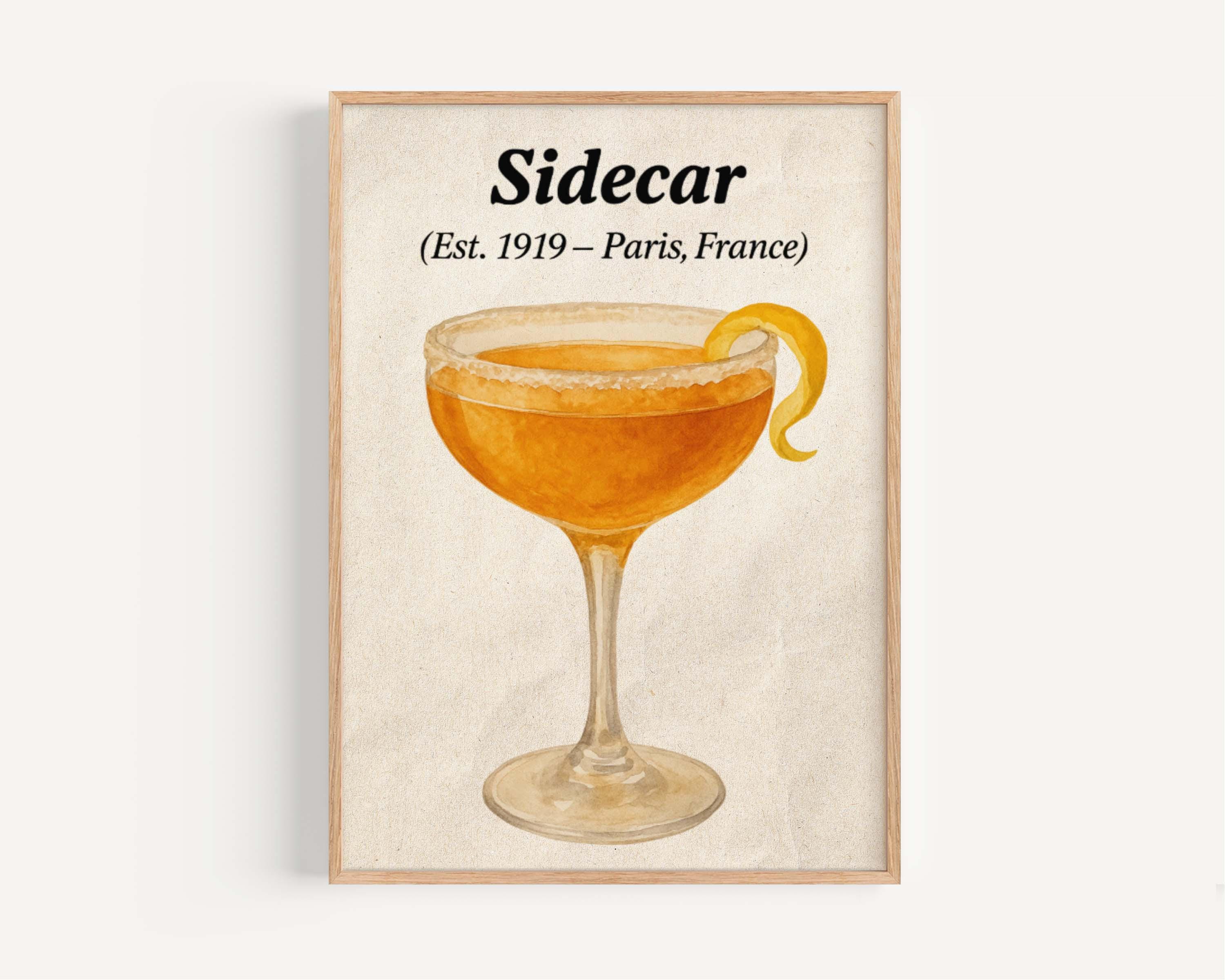 Sidecar Cocktail Print
