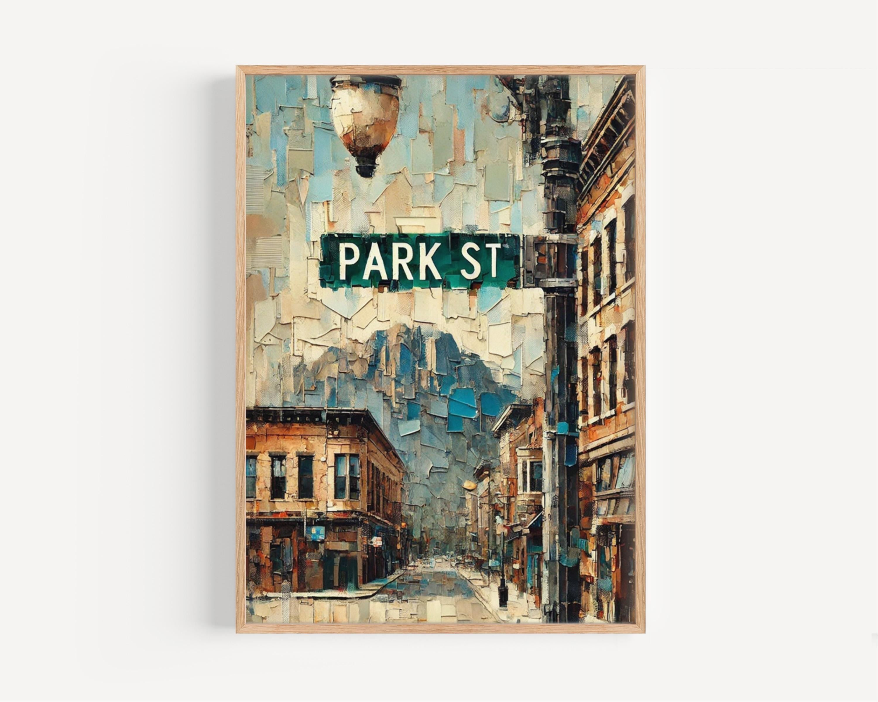 Park Street Wall Art, Butte Print, Montana Art, “City” Gift, Travel Souvenir, Travel Poster,  “State” Art, PERSONALIZED GIFT