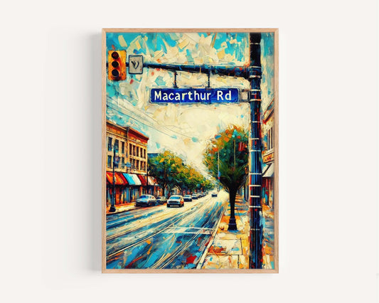 Whitehall Art MacArthur Road Wall Print, Pennsylvania Travel Poster, Housewarming Gift, Whitehall RD Map Decor, Unique Local Travel Wall Art