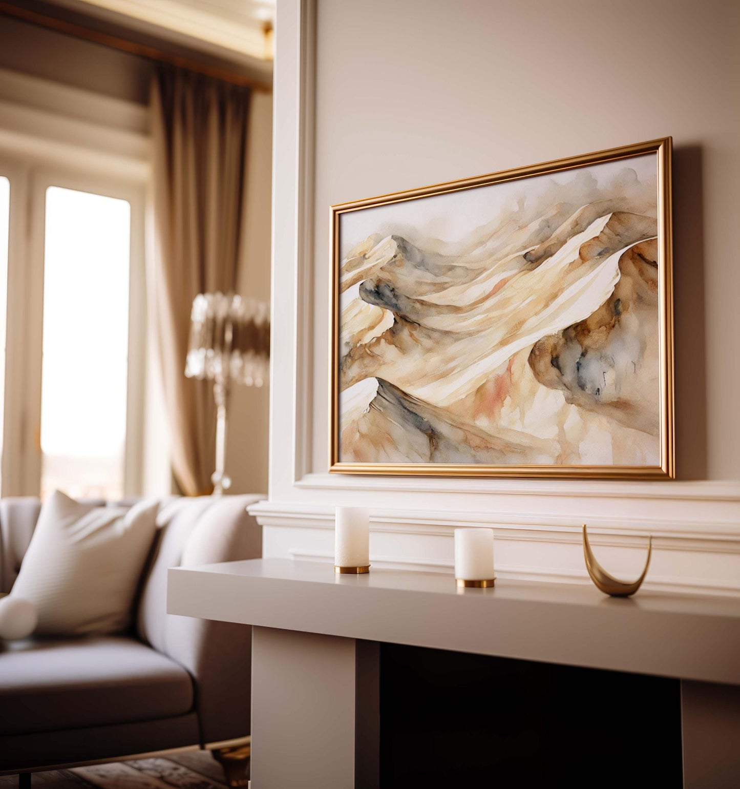 Nature Gift Dunes Wall Art Print - Desert Sand Home Decor, Housewarming & New Home Family Artwork