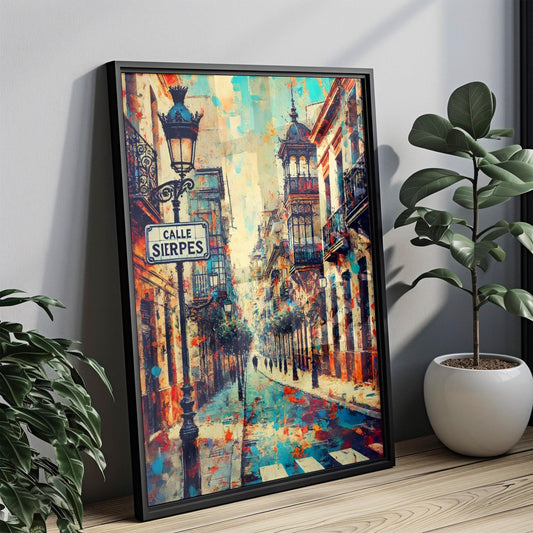 Seville Calle Sierpes Wall Art Print, Spanish Travel Poster, Seville Gift, Spain Decor, Housewarming & Travel Wall Art