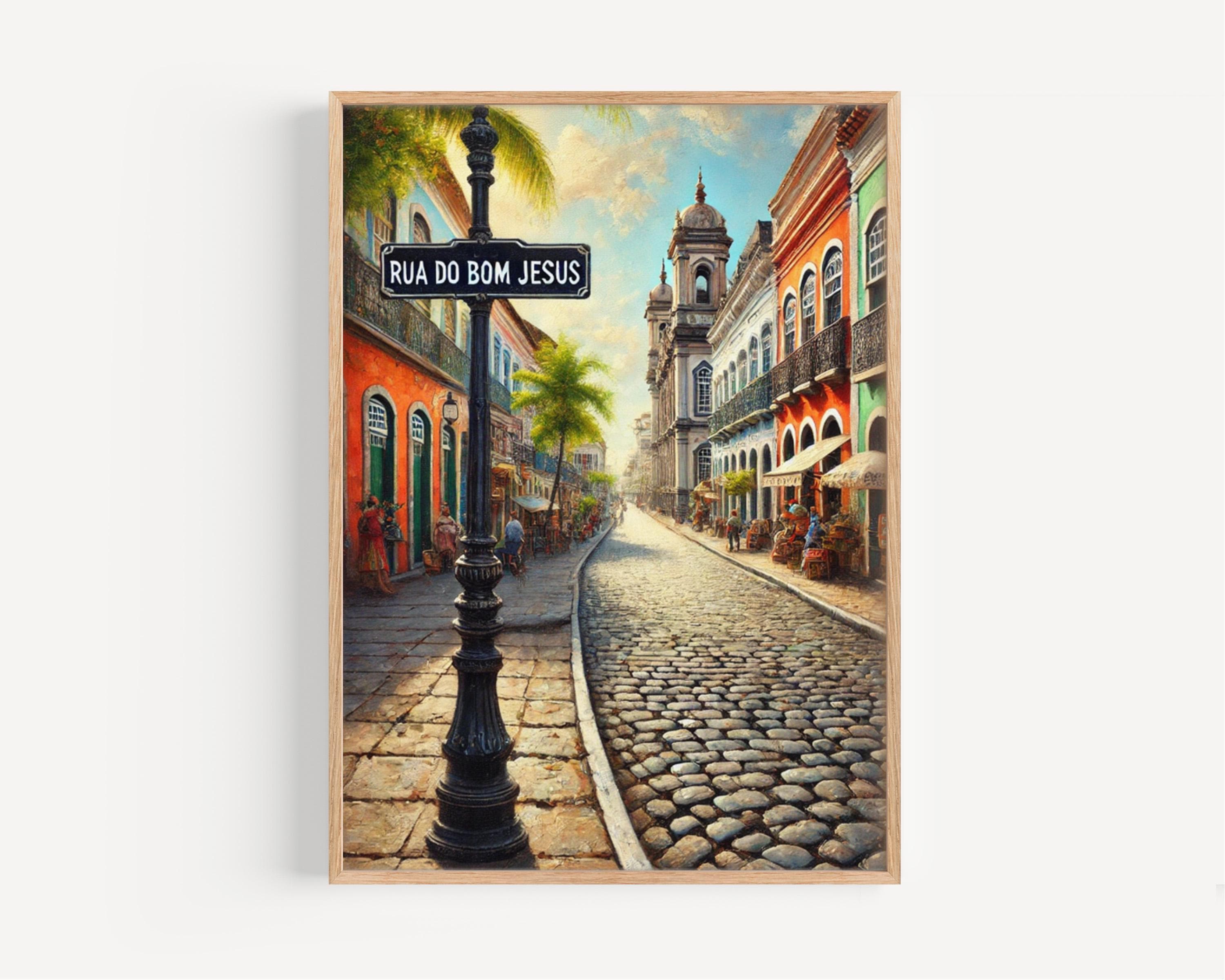 Rua Do Bom Jesus Print Historic - Recife, Brazil