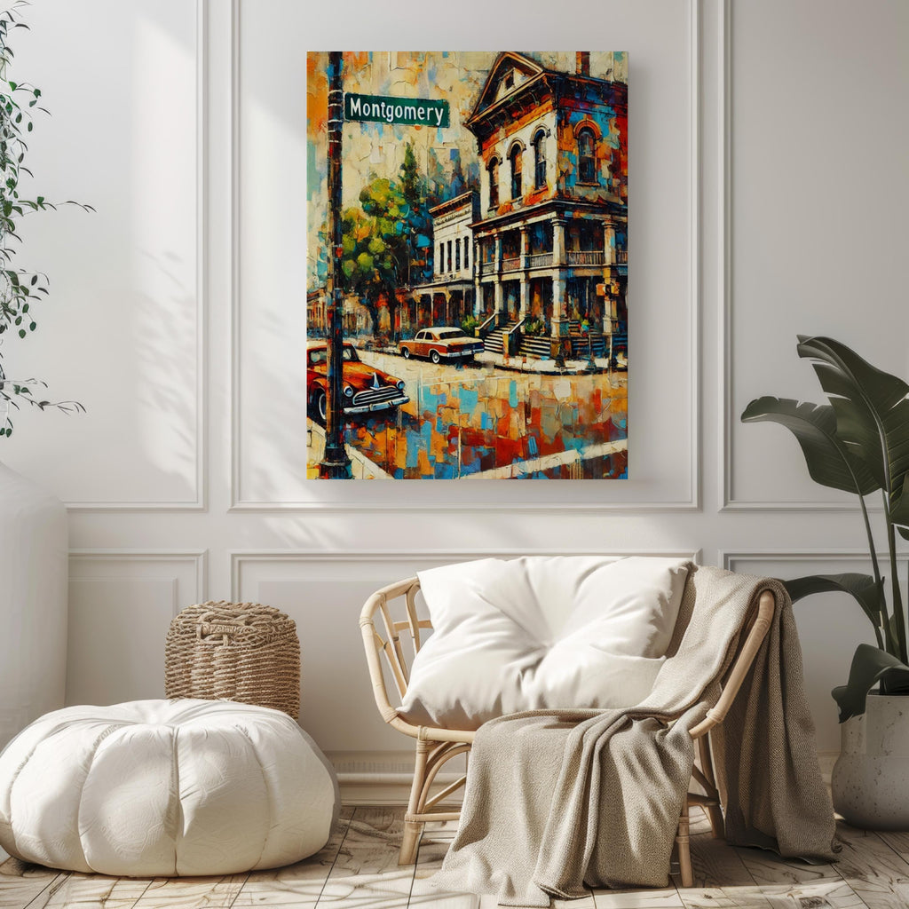 Montgomery Vintage Wall Art - Montgomery, Alabama, USA