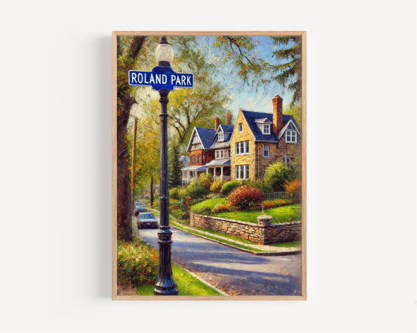 Roland Park Print - Baltimore, Maryland, USA