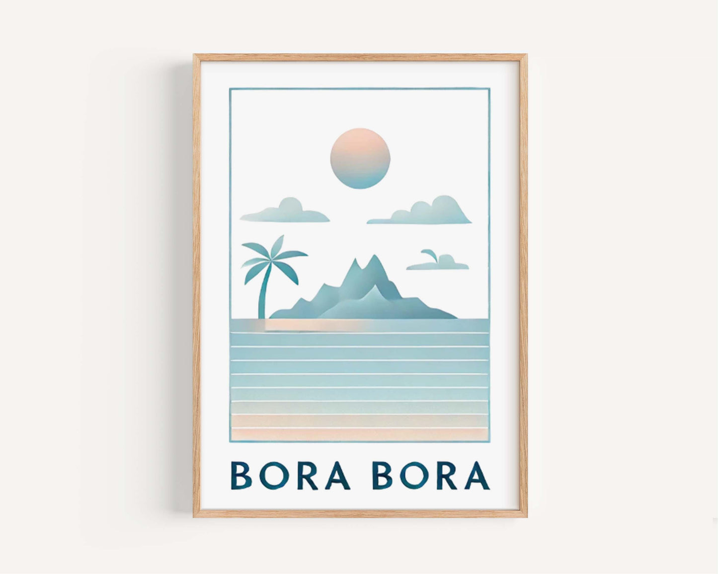 French Polynesians Wall Art Bora Bora Print Tropical Travel Home Decor Housewarming Gift
