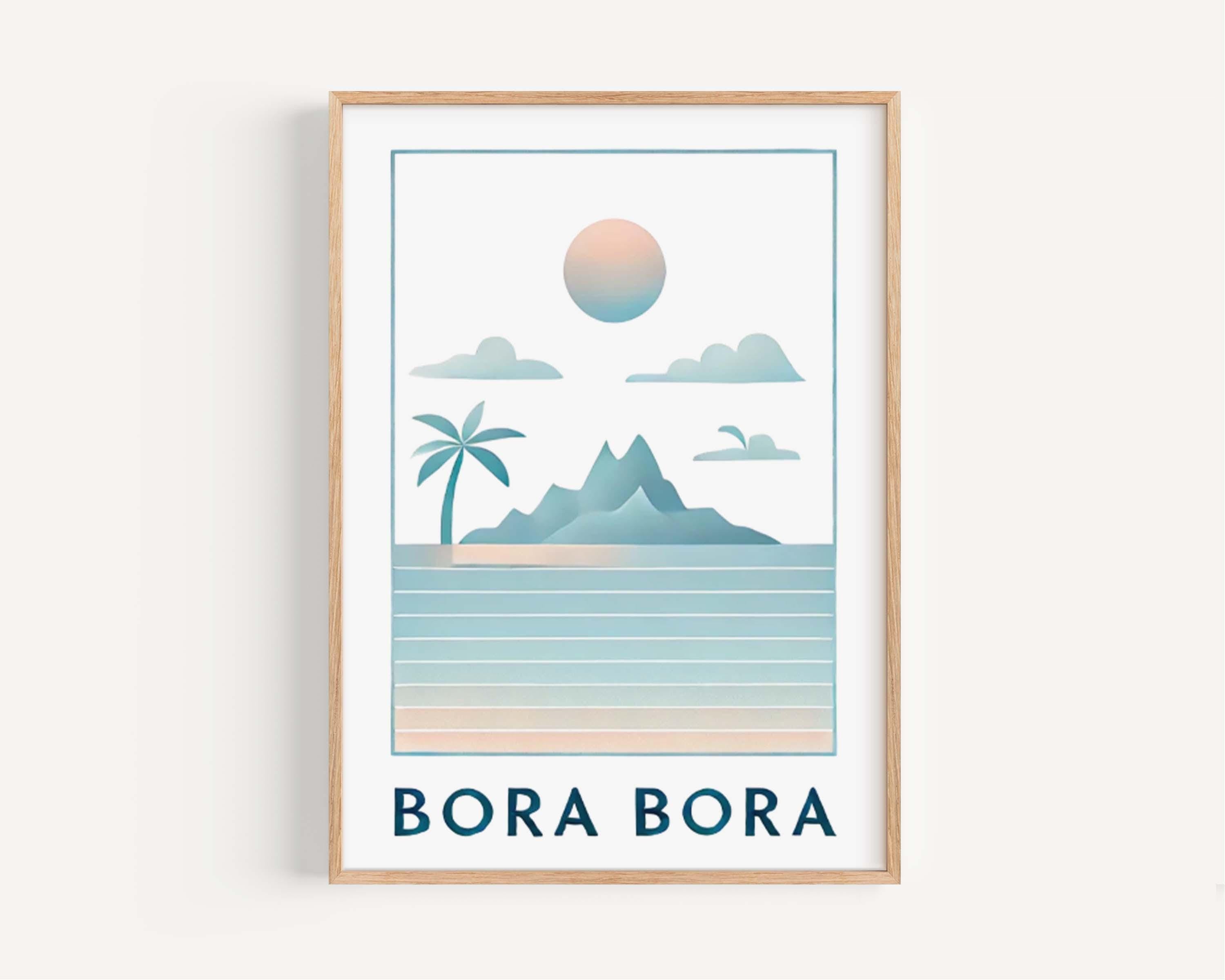 Bora Bora Tropical Print - Bora Bora, French Polynesia