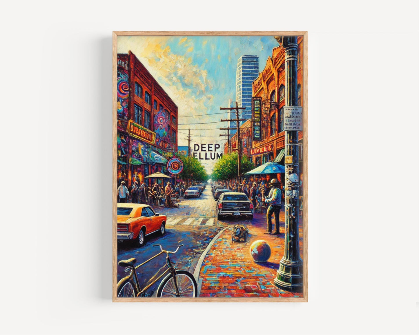 Deep Ellum Wall Art, Dallas Street Sign Print, Texas Travel Poster, Texas Home Decor, American Souvenir, Downtown Dallas Art, Gift