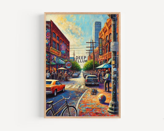 Deep Ellum Wall Art, Dallas Street Sign Print, Texas Travel Poster, Texas Home Decor, American Souvenir, Downtown Dallas Art, Gift