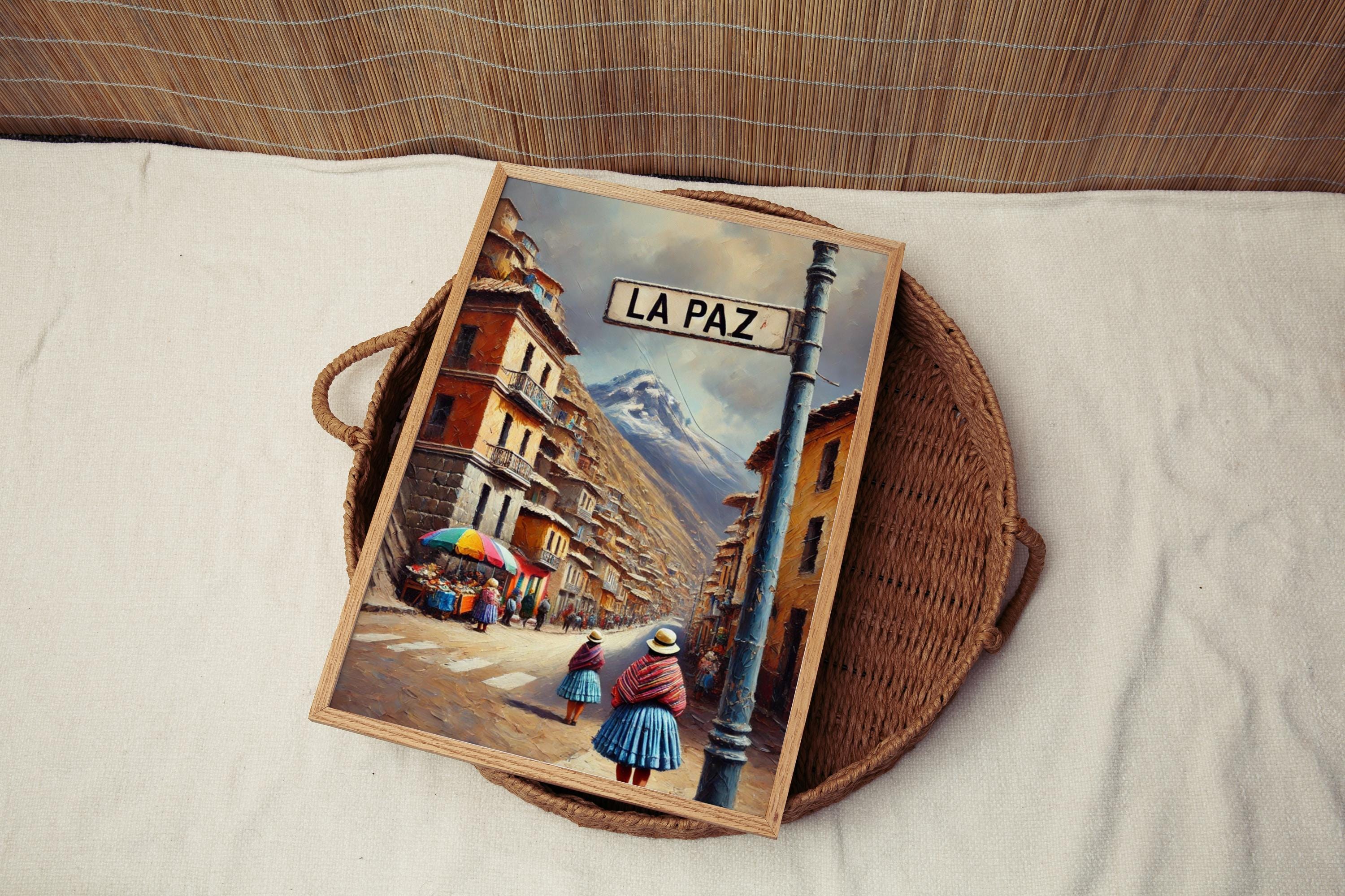 Bolivia La Paz Wall Art Print – South America Travel Poster, Bolivia Decor, Housewarming Gift, Bolivia Travel Print, Bolivia Gift