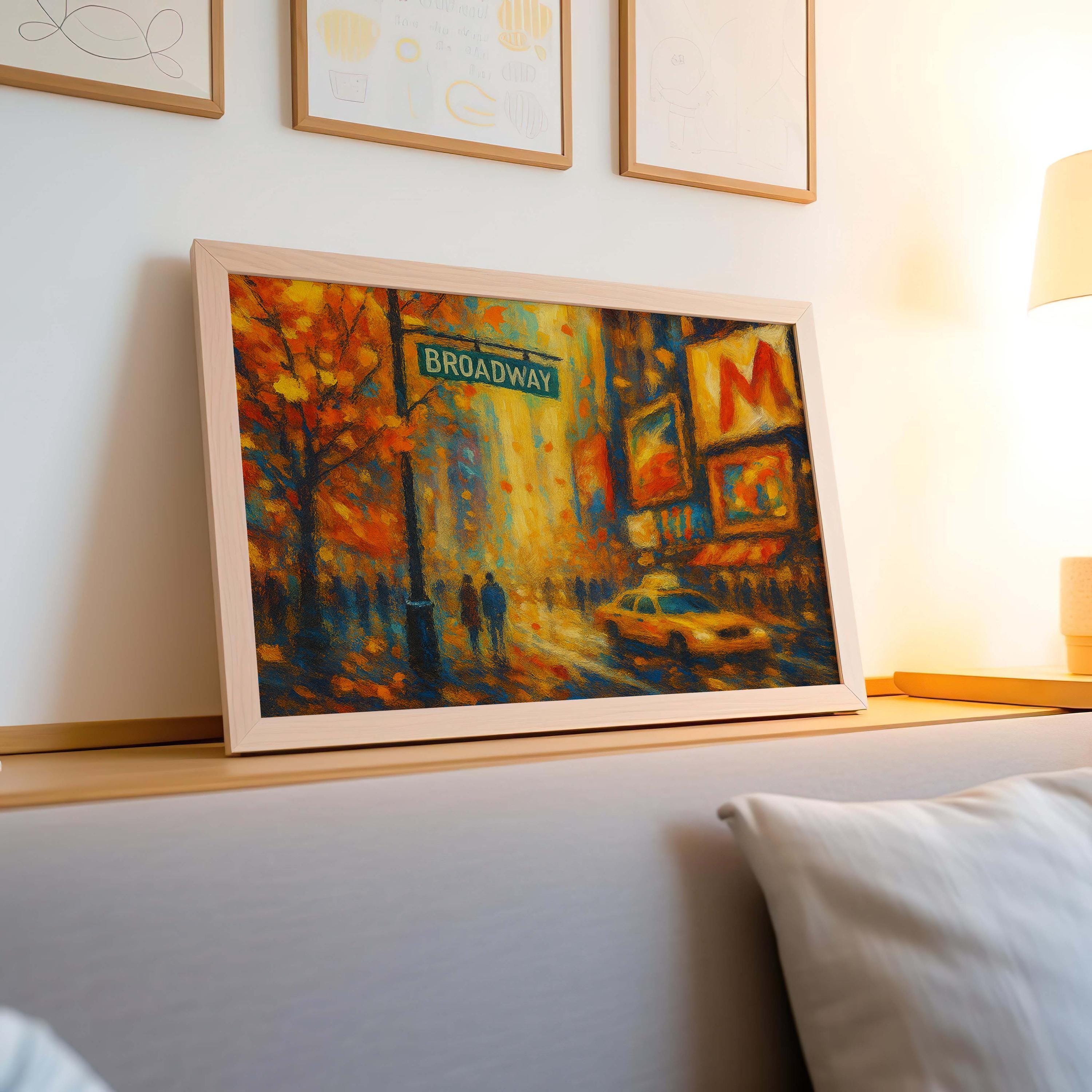 Broadway Fall Art Print – New York Autumn Wall Decor