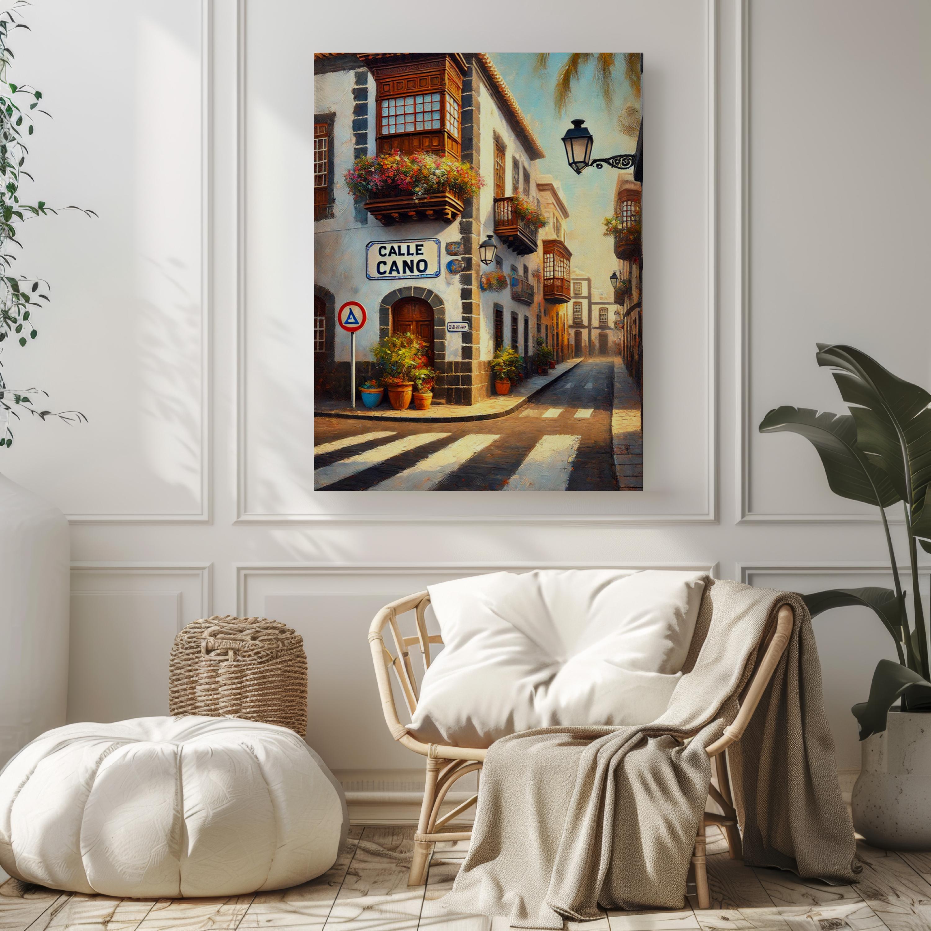 Calle Cano Street Sign Print: Las Palmas Canary Islands Travel Poster