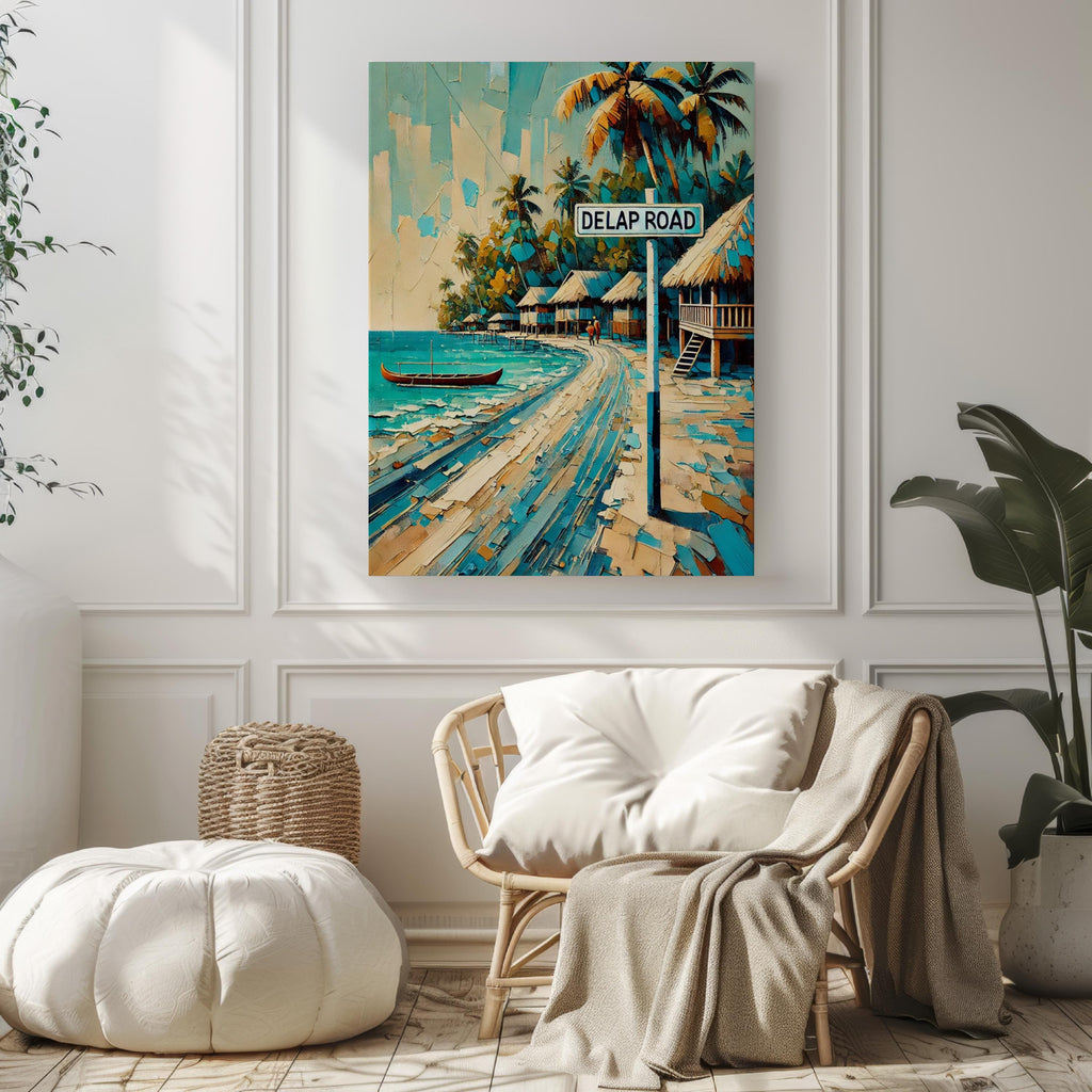 Delap Road Poster - Majuro, Marshall Islands