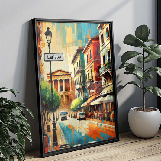 Larissa Art Print - Greece Wall Art, Travel Poster, European Decor, Greek Gift, Housewarming, Beautiful Home Travel Print