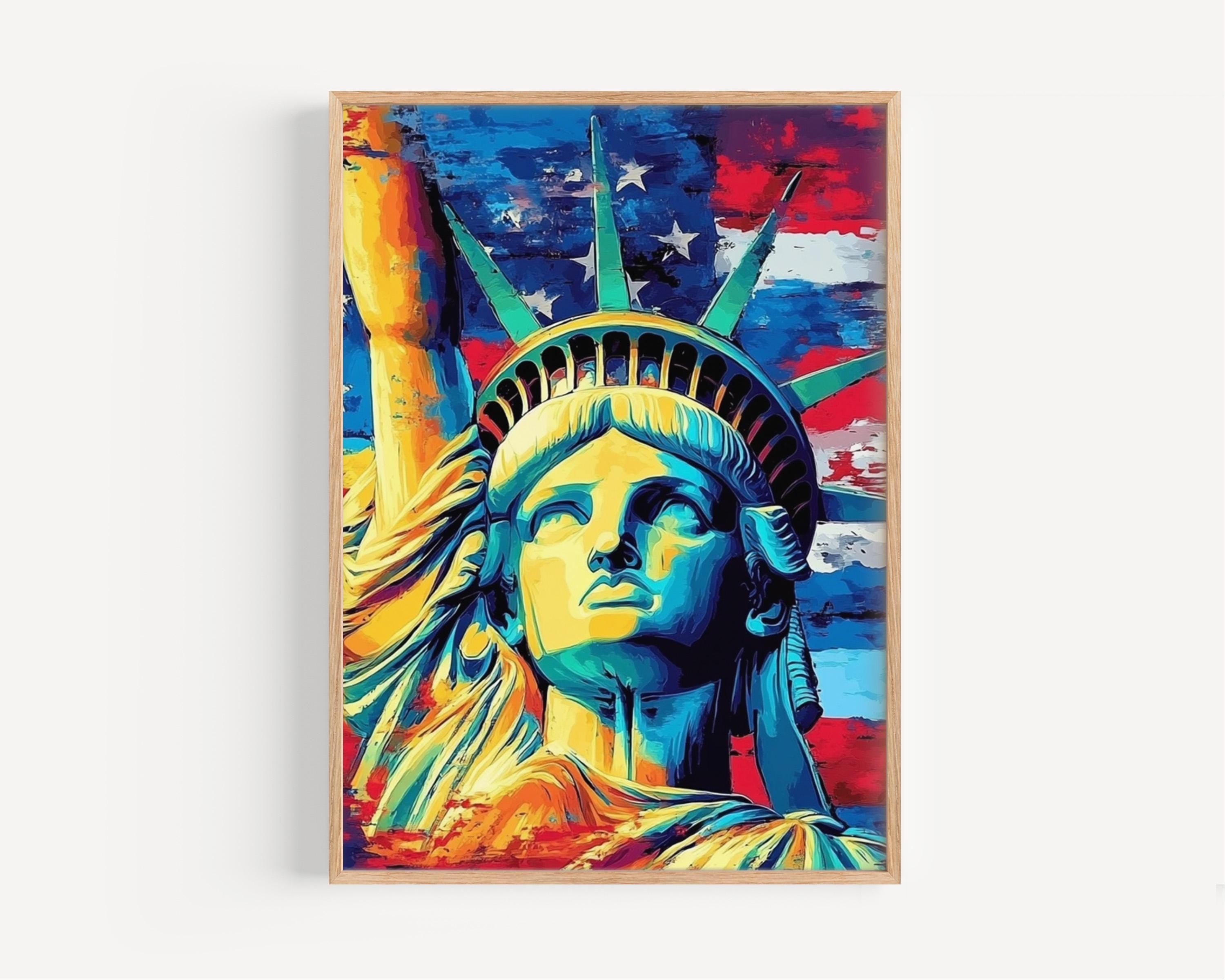 Statue Of Liberty Abstract Poster - New York, USA