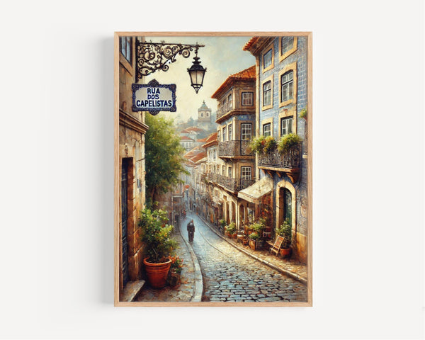 Rua Dos Capelistas Poster - Coimbra, Portugal