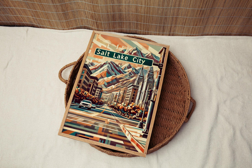 Salt Lake City Modern Wall Art - Salt Lake City, Utah, USA
