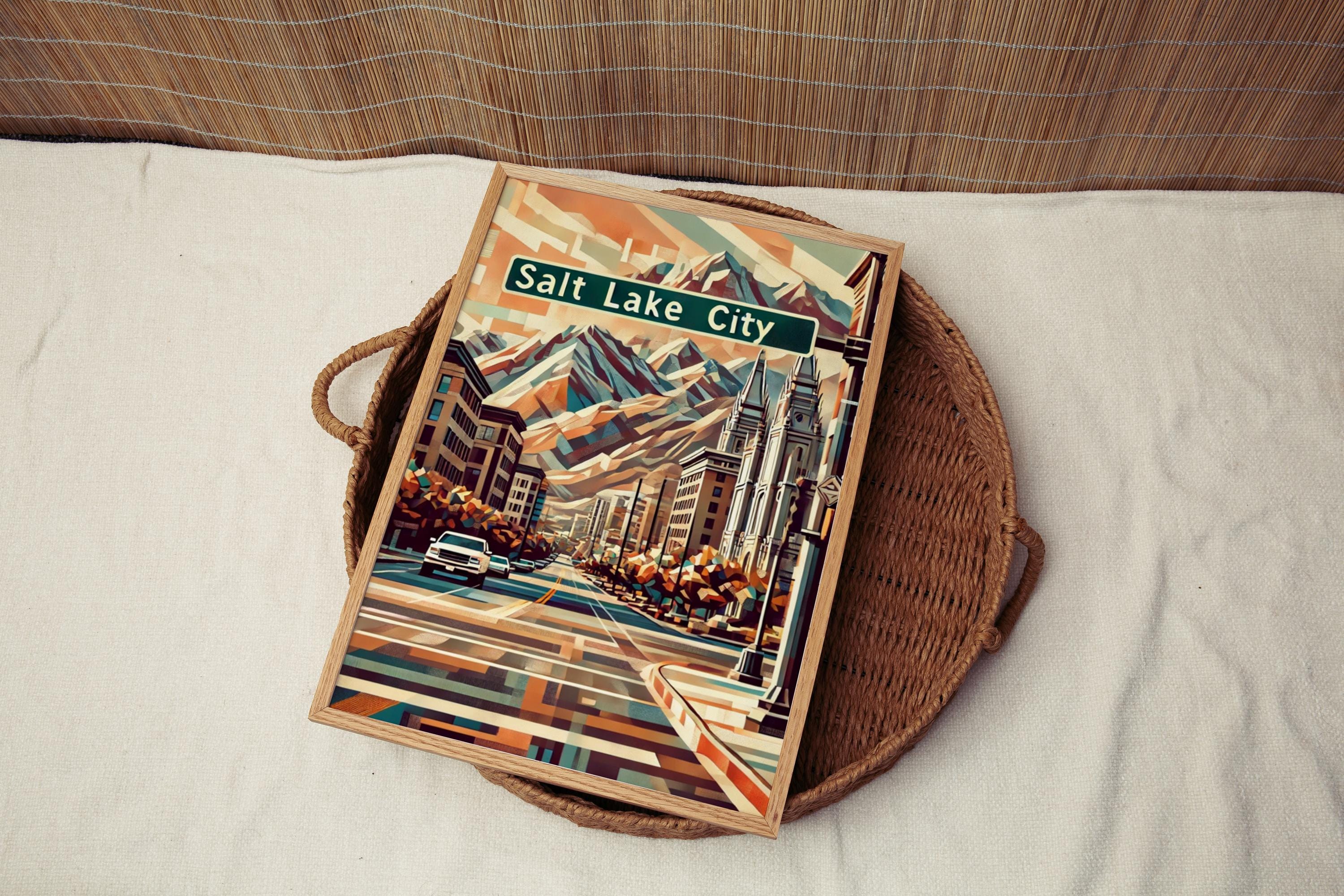 Salt Lake City Modern Wall Art - Salt Lake City, Utah, USA