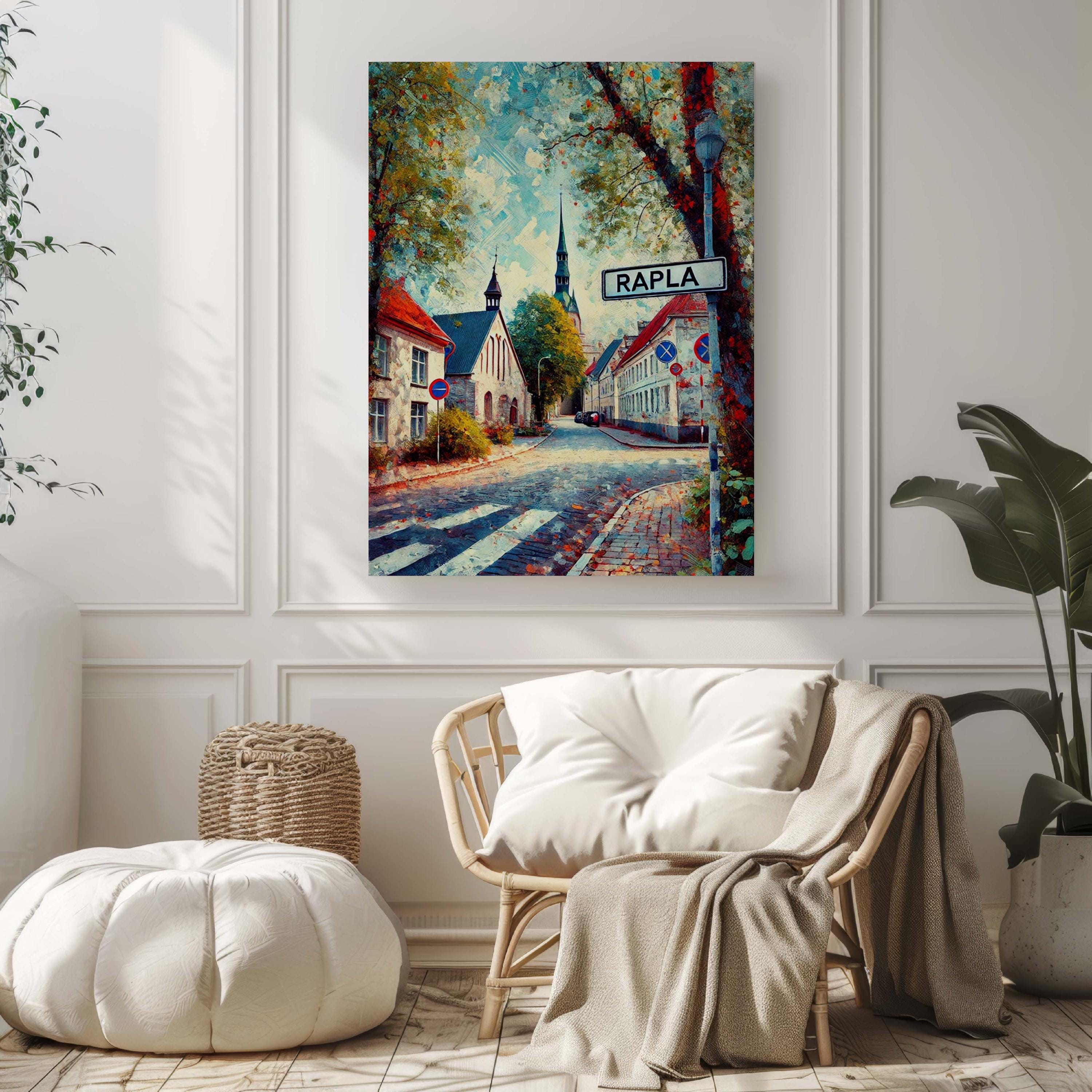 Rapla Art Print – Estonia City Wall Art, Travel Poster, European Home Decor, Rapla Gift & Housewarming Artwork