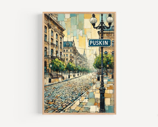 Moldova Art, Puskin Street Wall Art, Chișinău Print, Travel Souvenir, Eastern European Cityscape, Fine Art Paper, Home Décor, Gift Idea