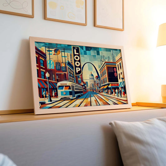 The Loop Print St. Louis Wall Art Travel Poster Missouri Gift Housewarming Decor City Map Illustration
