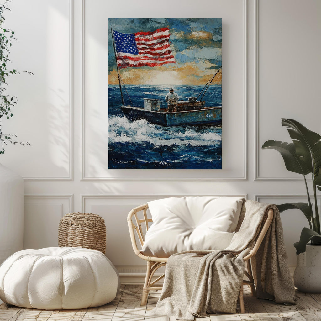 Fishing Patriotic Poster - United States