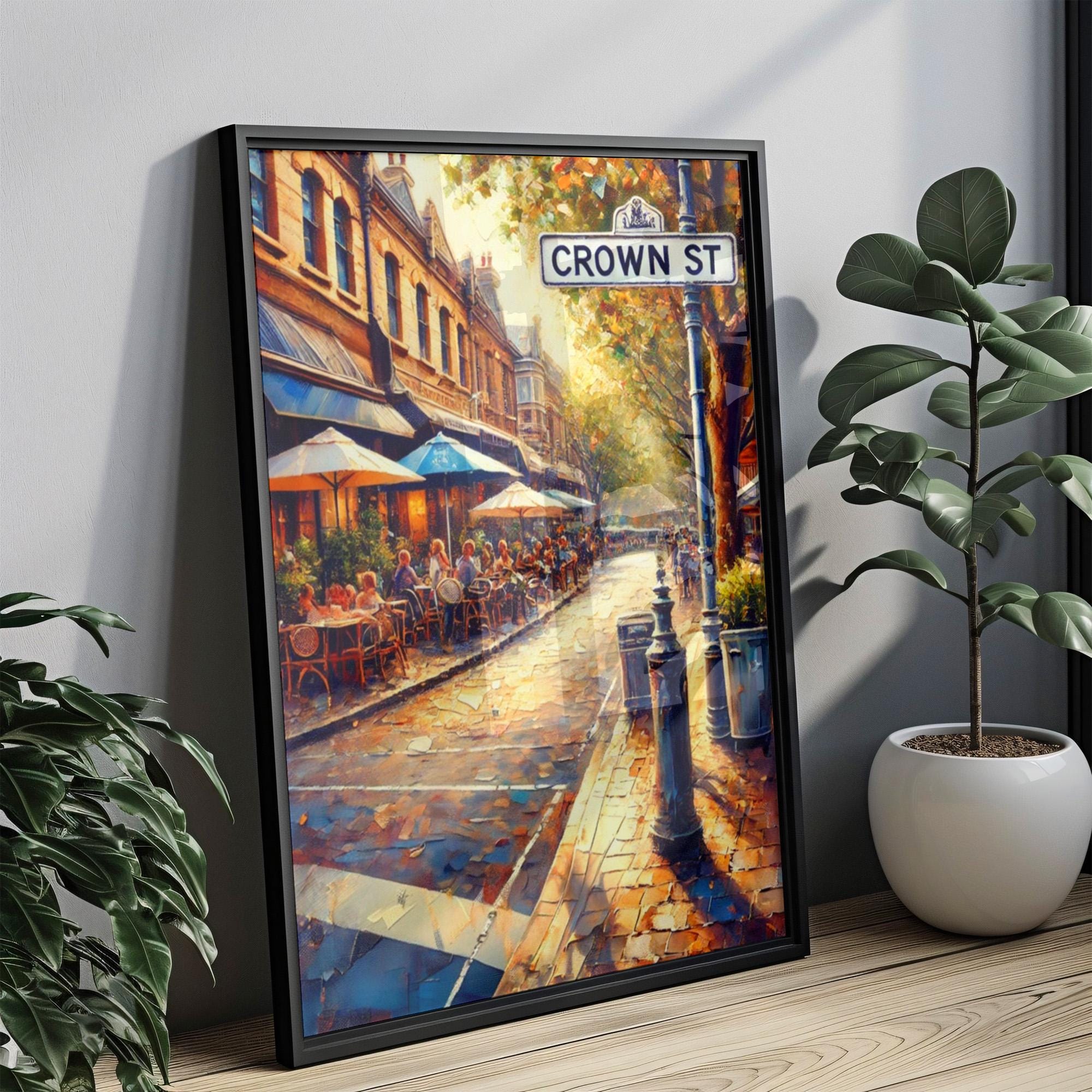 Surry Hills Crown St Wall Art - Sydney Travel Print & Poster, Surry Hills Gift, Housewarming Decor, Modern Urban Artwork