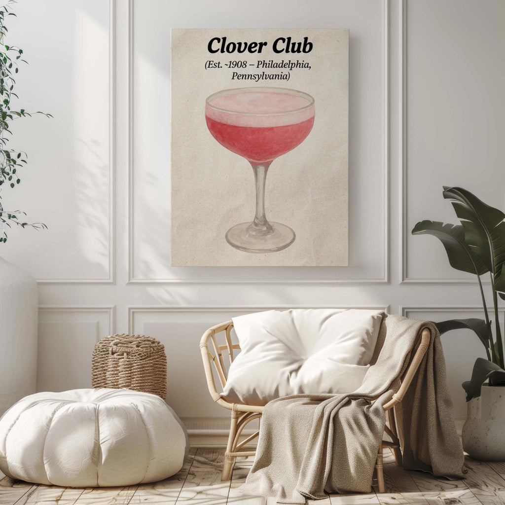 Clover Club Cocktail Poster