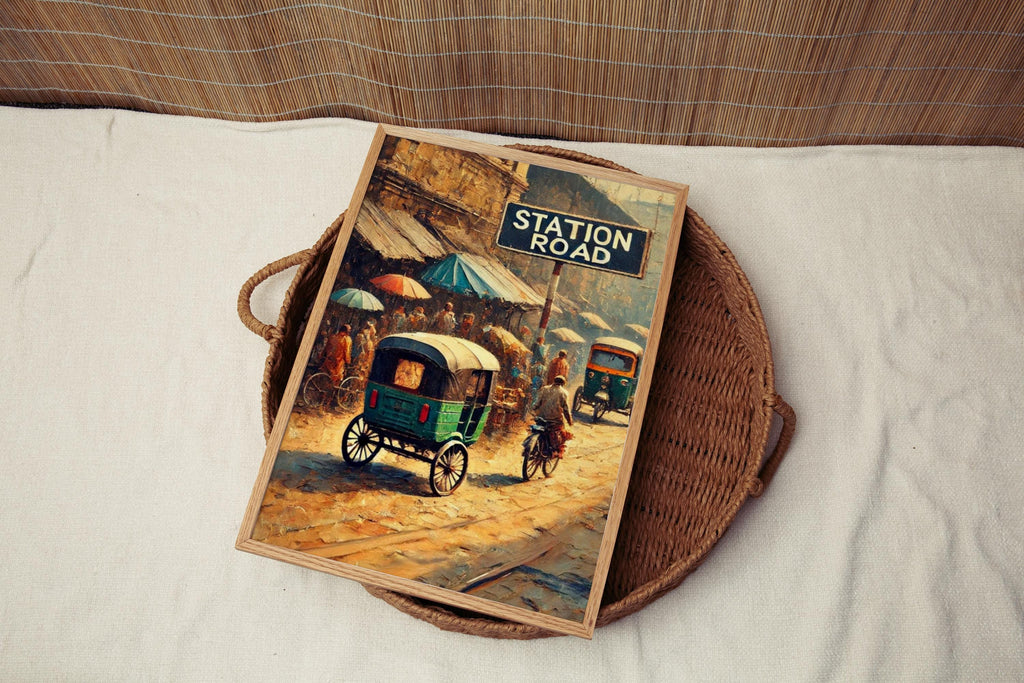 Station Road Vintage Print - Chittagong, Bangladesh