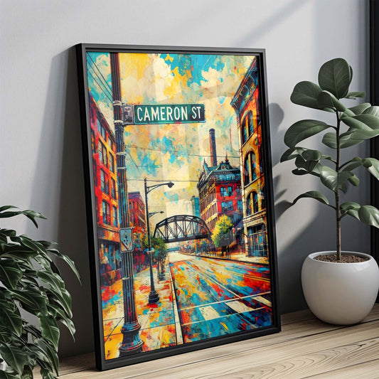 Cameron St Print Harrisburg Wall Art Pennsylvania Travel Poster Housewarming Gift Local Cityscape Decor