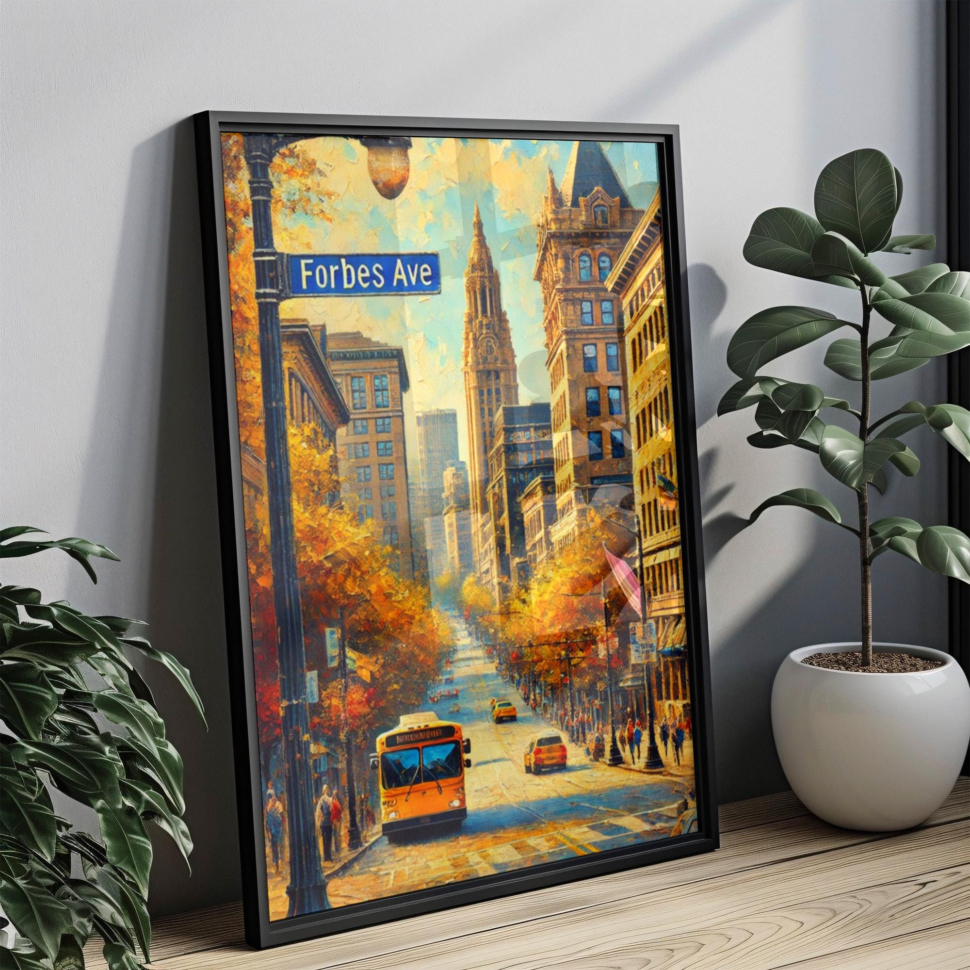 Forbes Avenue Print - Pittsburgh, Pennsylvania, USA