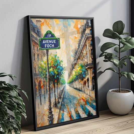 Avenue Foch Wall Art Paris Print France Art Travel Poster French Gift European Elegance | Personalized Street Sign Artwork