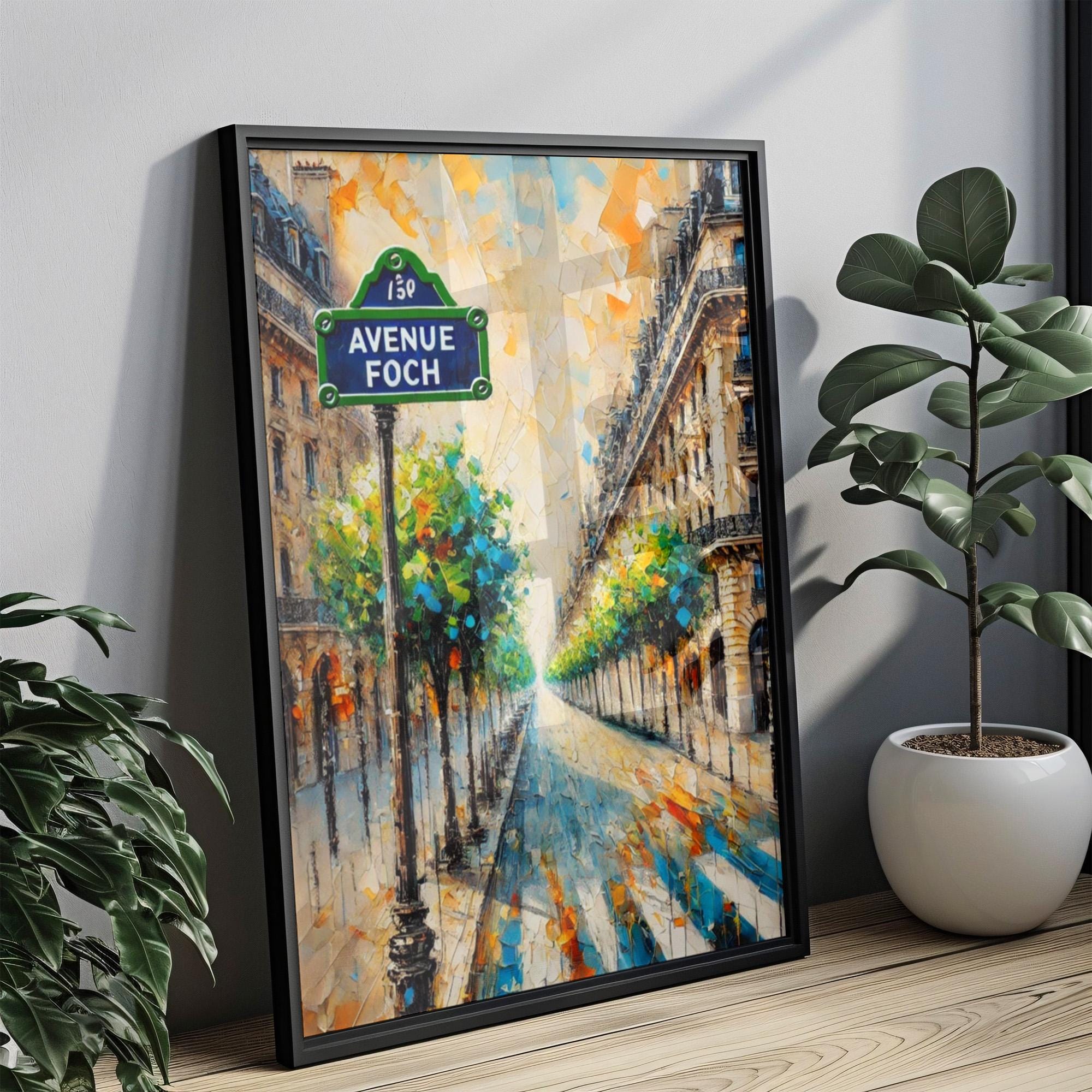 Avenue Foch Wall Art Paris Print France Art Travel Poster French Gift European Elegance | Personalized Street Sign Artwork