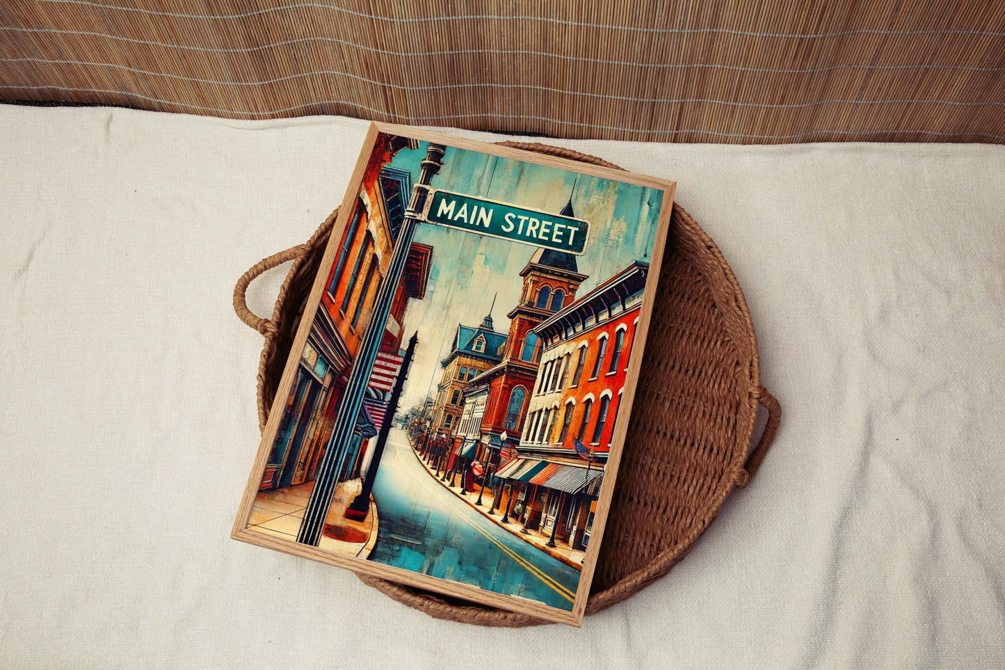 Stroudsburg Art Main Street Wall Art Print - Pennsylvania Travel Poster & Housewarming Gift