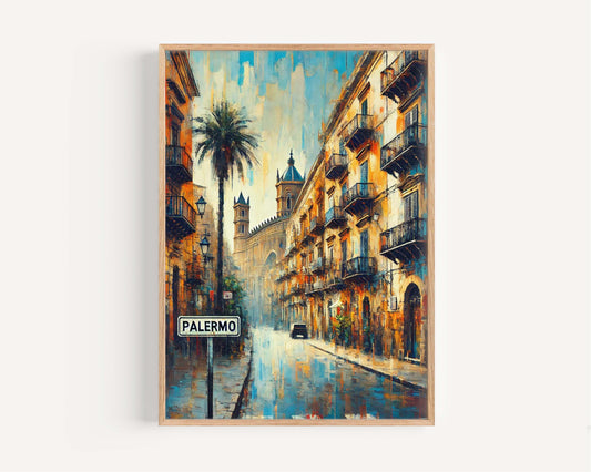Palermo Art Wall Print - Italian Travel Poster, European Artwork, Italy Gift, Housewarming Decor, Palermo Artwork for Home & Office