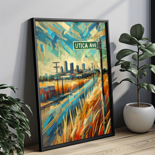 Utica Avenue Wall Art, Oklahoma Print, USA Art, “City” Gift, Travel Souvenir, Travel Poster,  “State” Art, PERSONALIZED GIFT