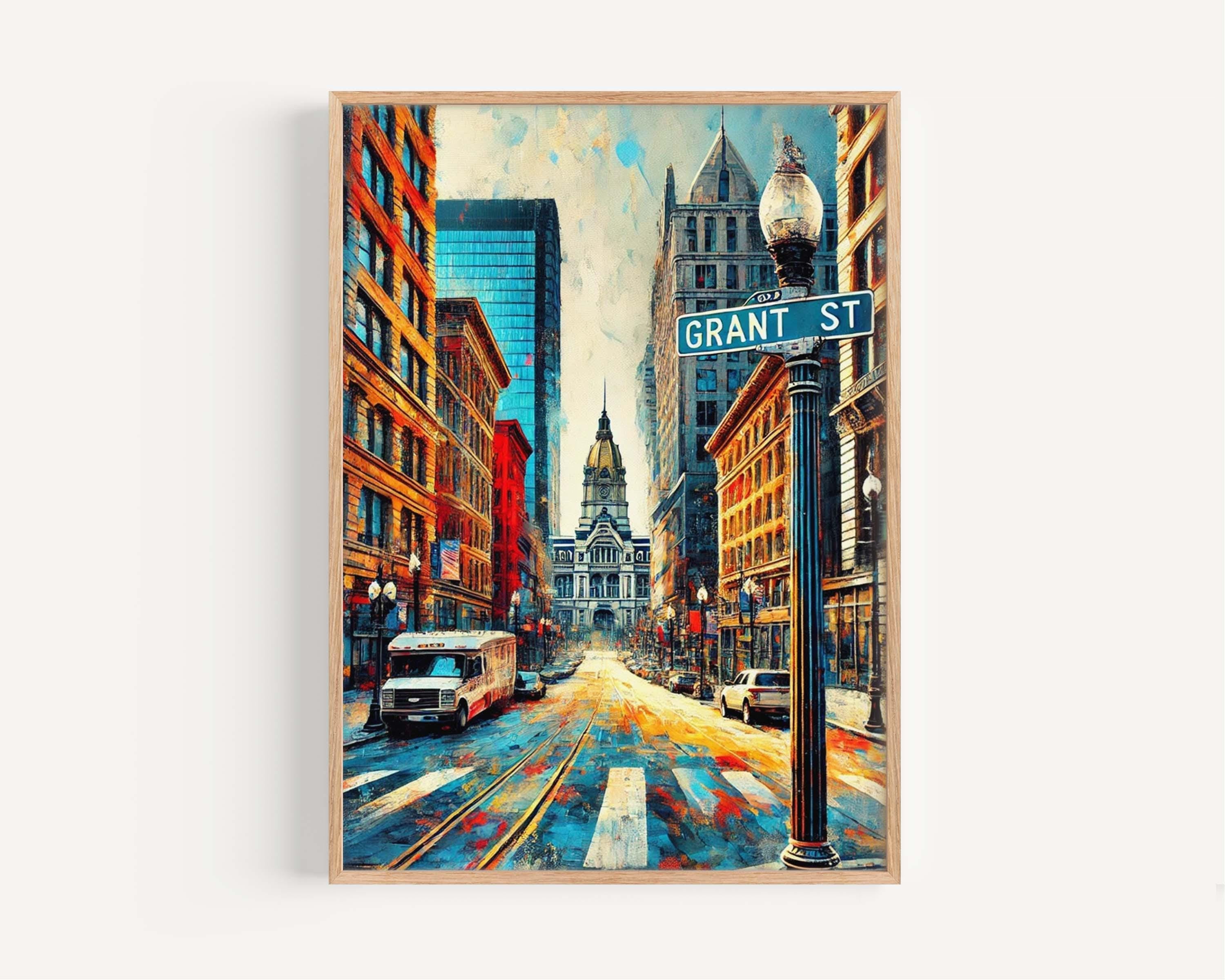 Grant St Print - Pittsburgh, Pennsylvania, USA