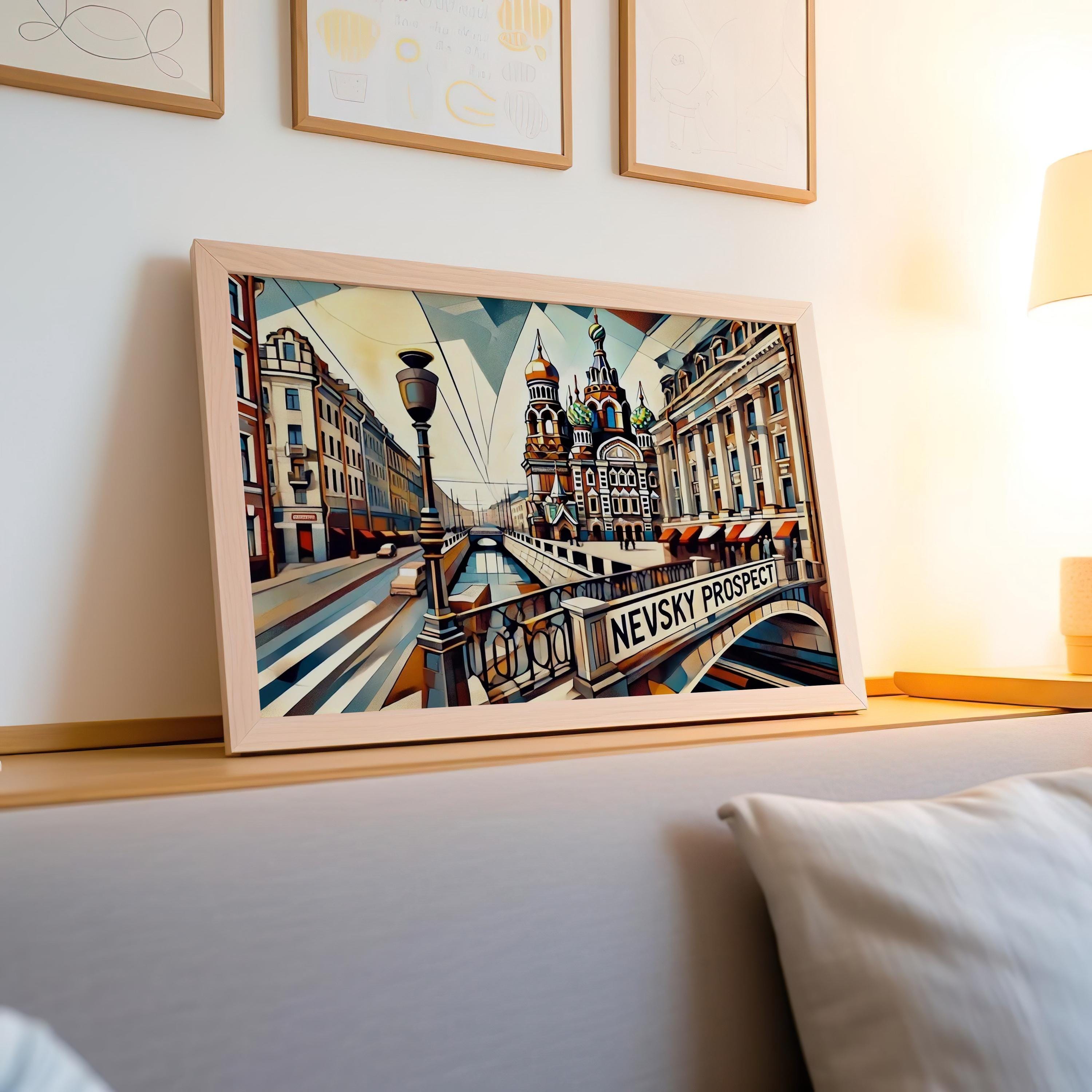 Nevsky Prospect Travel Poster - Saint Petersburg, Russia