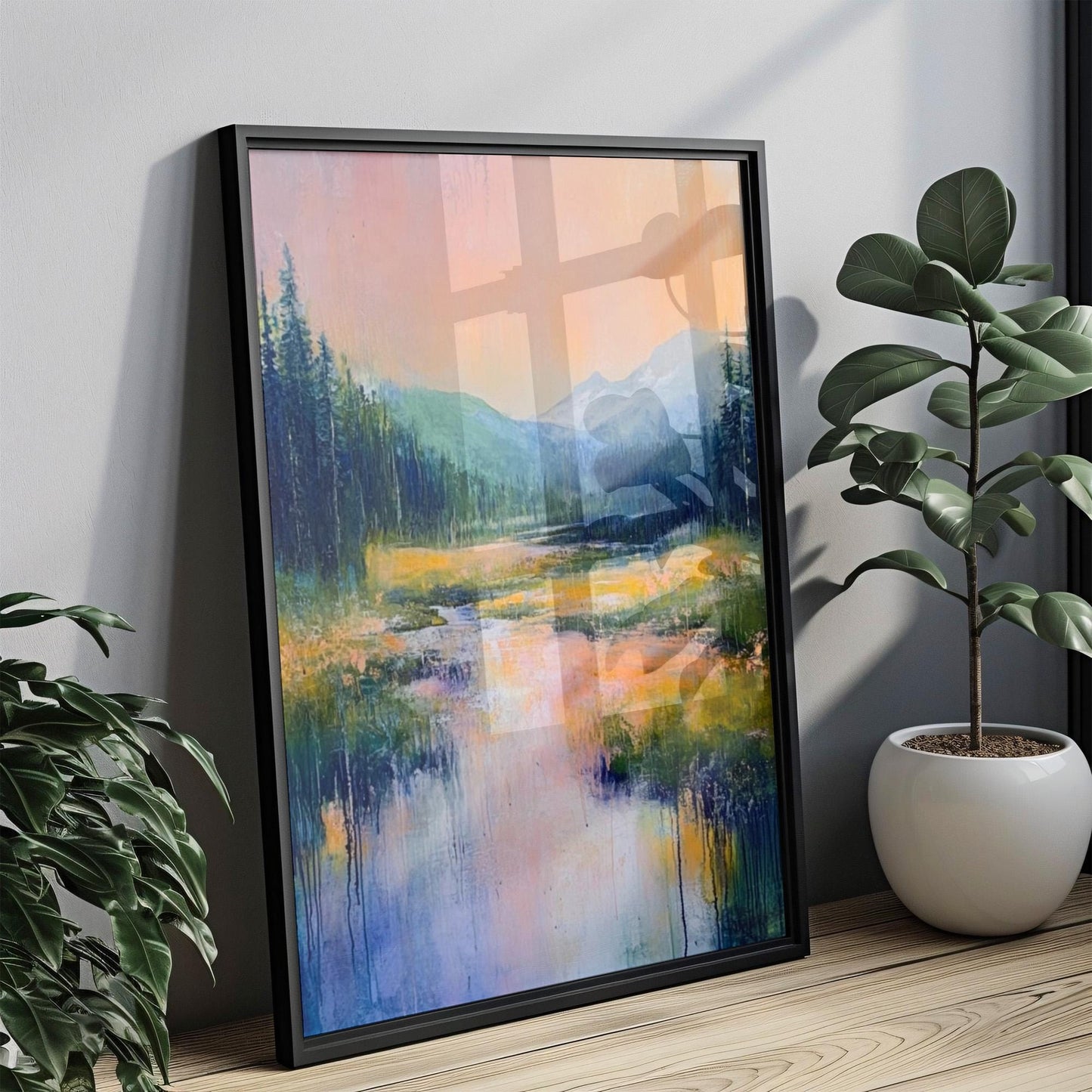 American Yellowstone Abstract Wall Art Patriotic USA Poster United States Independence Home Decor