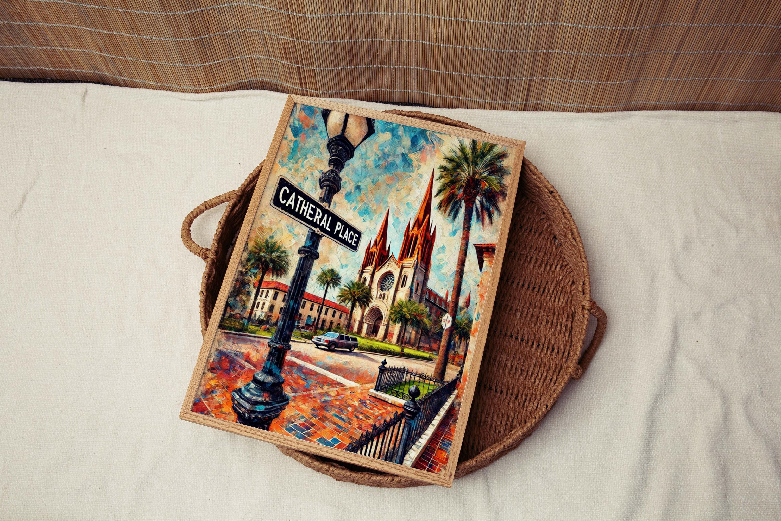 Cathedral Place Print Vintage - St. Augustine, Florida, USA