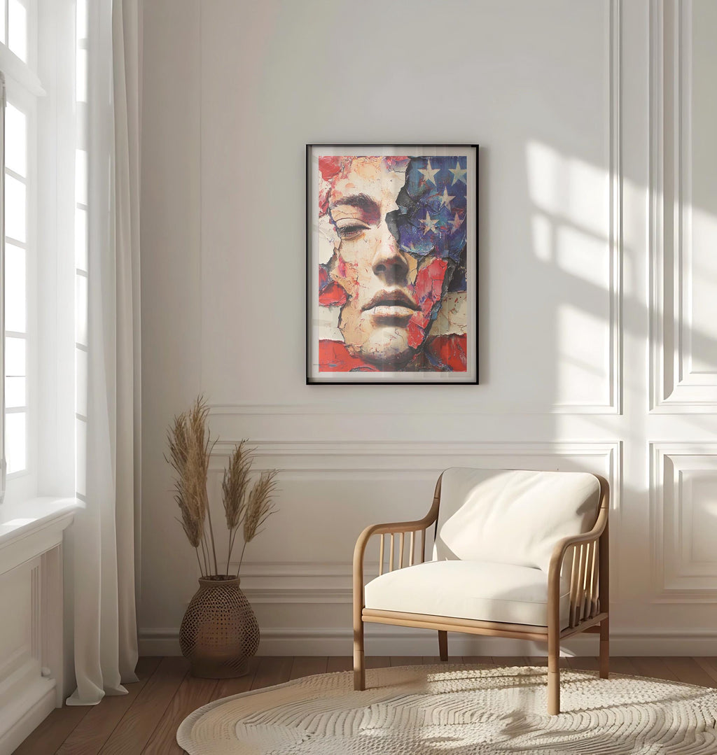American Face Poster Abstract - United States
