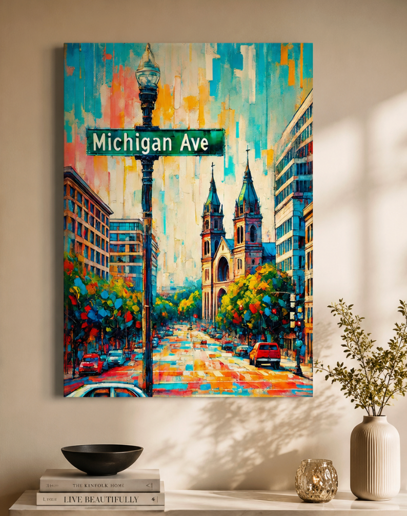 Premium Canvas print. Washington DC, Michigan Ave... Denise custom order