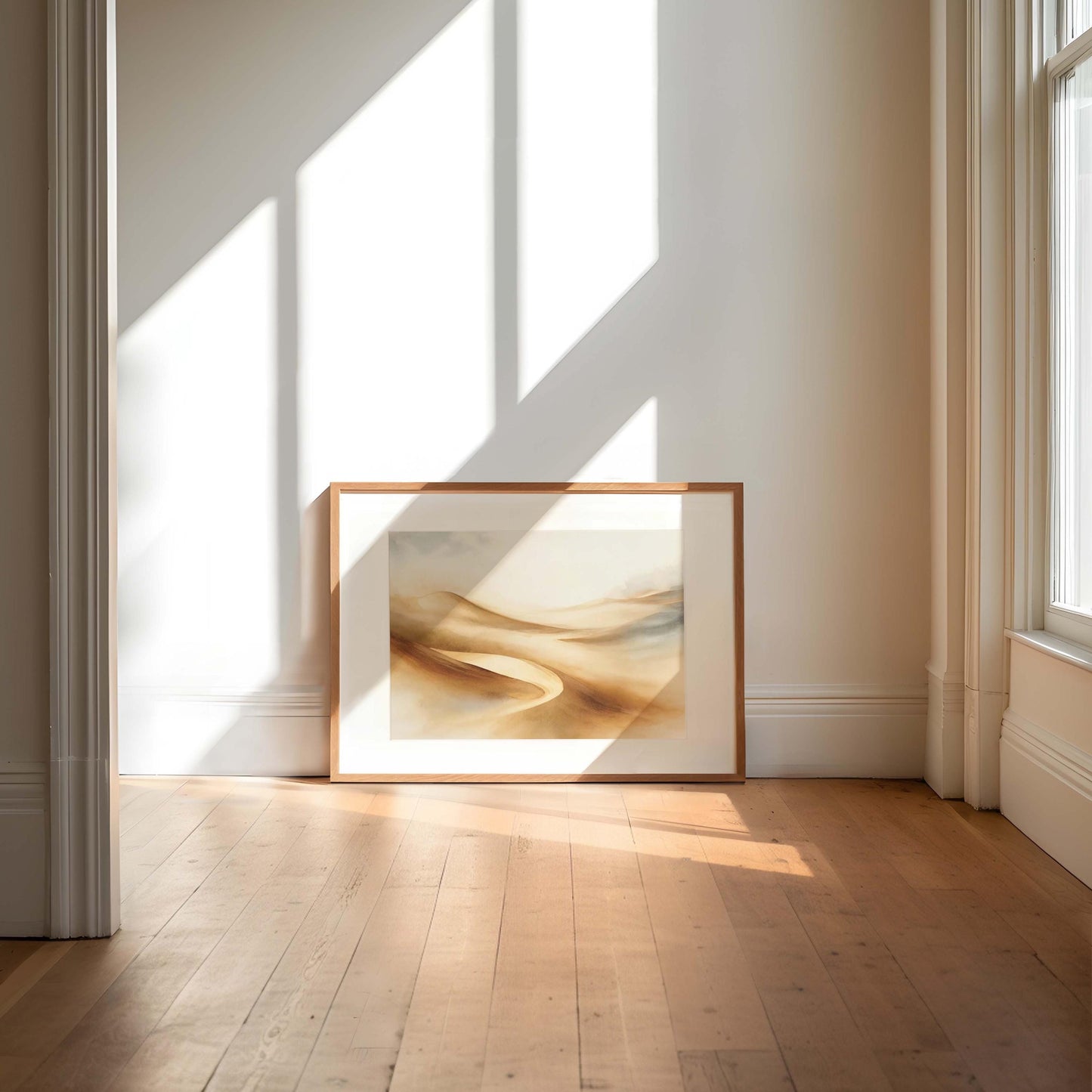 Nature Gift Dunes Wall Art Print - Sand Desert Home Decor, Housewarming & New Home Family Art, Minimalist Nature Print