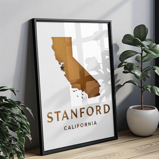 Stanford Wall Art Print – California Travel Decor, College Gift, Housewarming & Cali Souvenir Home Decoration