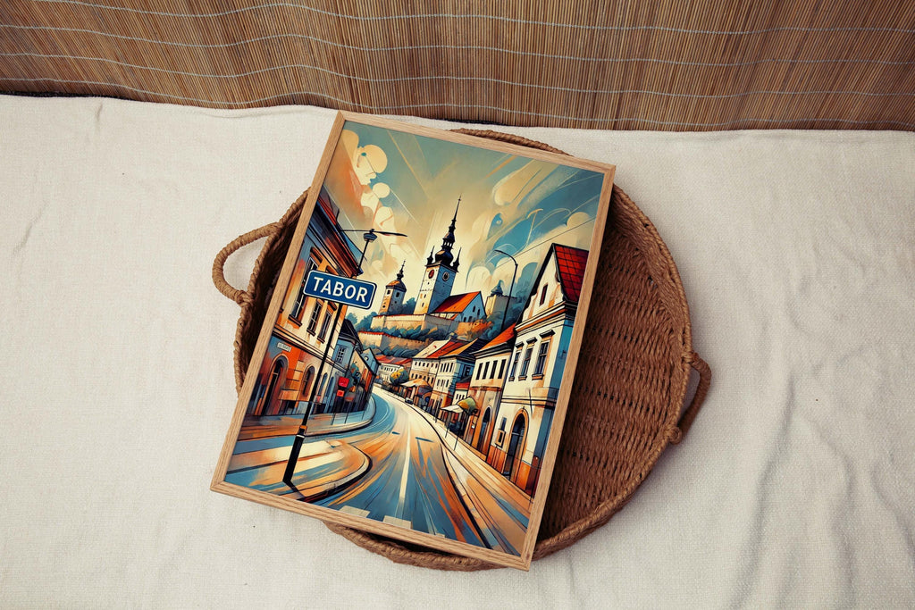 Tabor Map Print - Tabor, Czech Republic