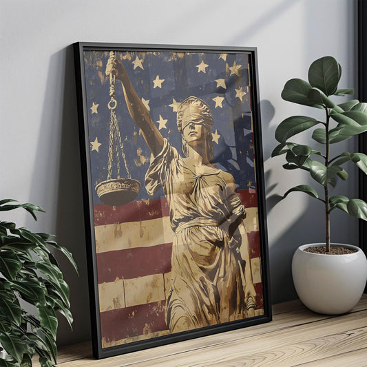 American Equality USA Wall Art Patriotic United States Poster Independence Day Abstract Home Decor Artwork